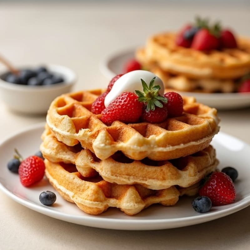 Crispy Protein-Packed Almond Flour Waffles