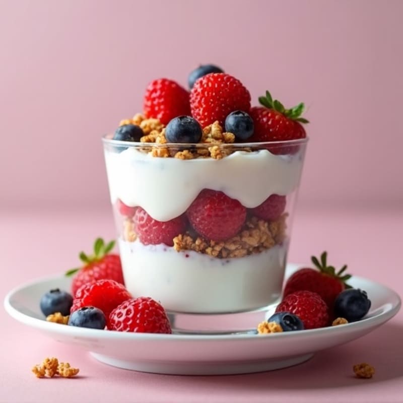 Creamy Greek Yogurt Protein Parfait with Mixed Berries