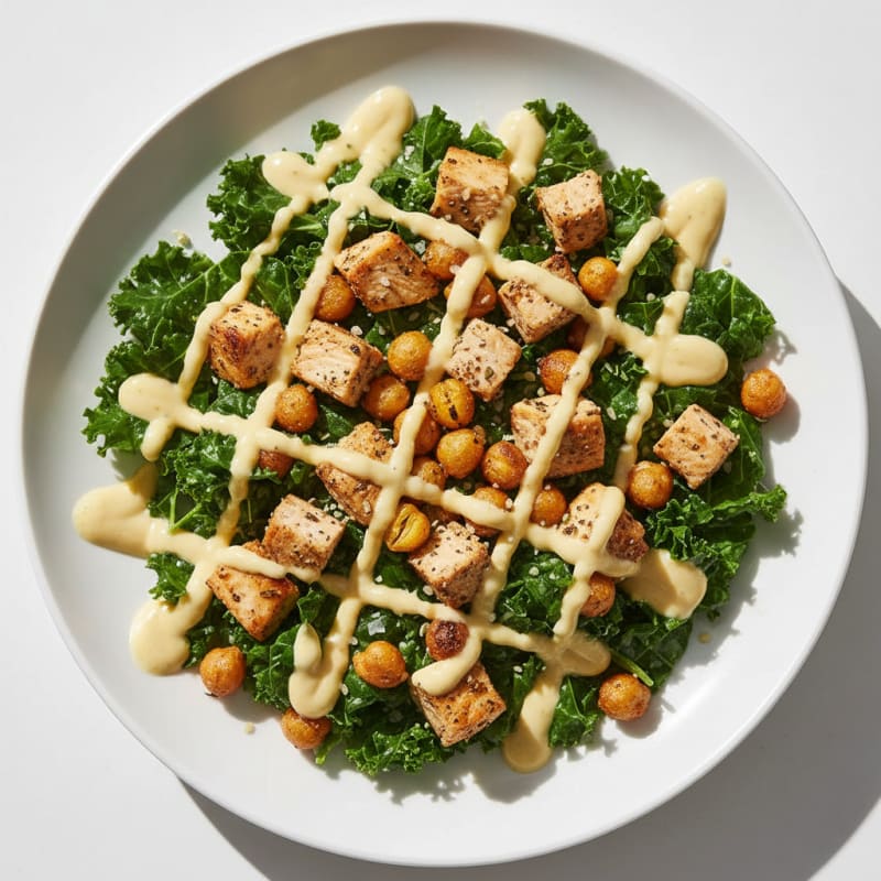 Kale Salad with Lemon-Tahini Dressing