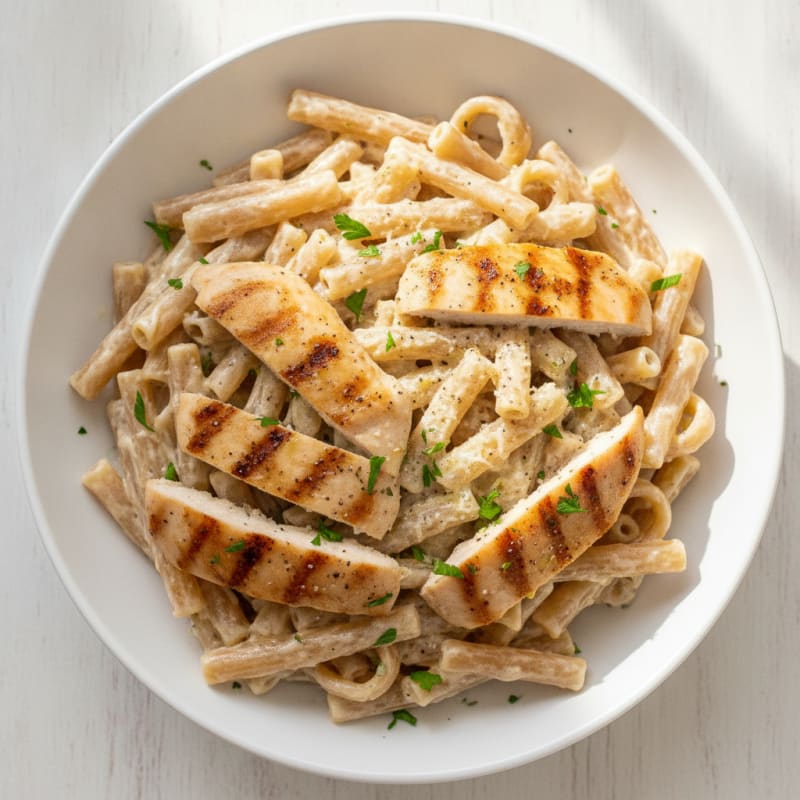 Clean Chicken Alfredo Fettuccine