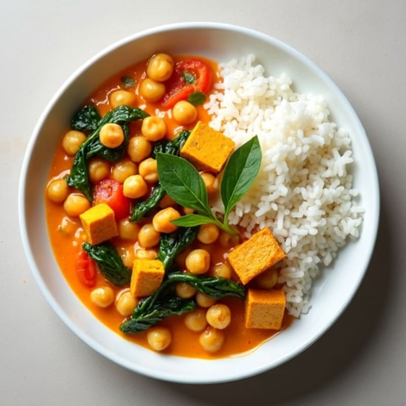 Creamy Chickpea and Spinach Curry