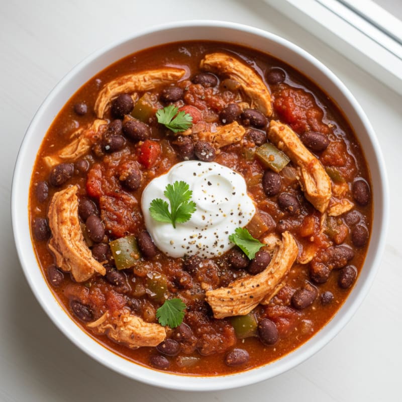 Slow-Cooker Chicken and Black Bean Chili