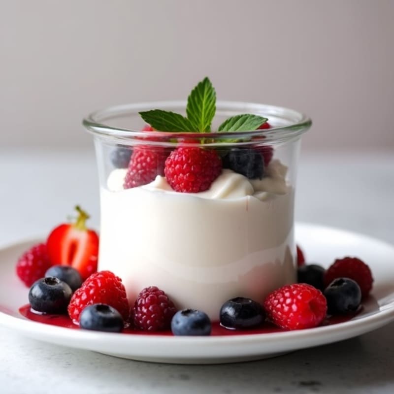 Silky Greek Yogurt Protein Mousse with Fresh Berries