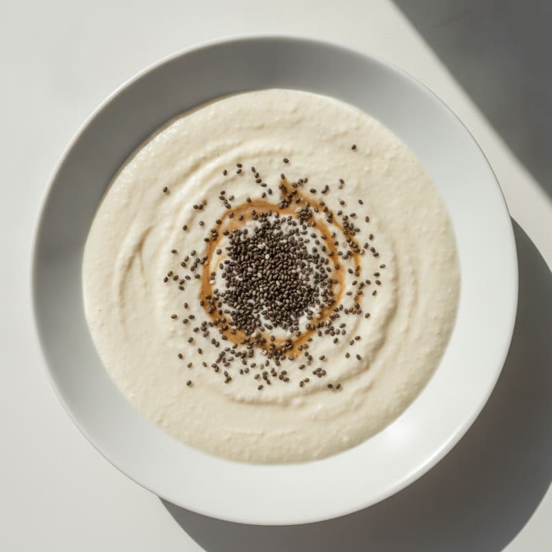 Silky Tofu Protein Smoothie with Almond Butter and Chia