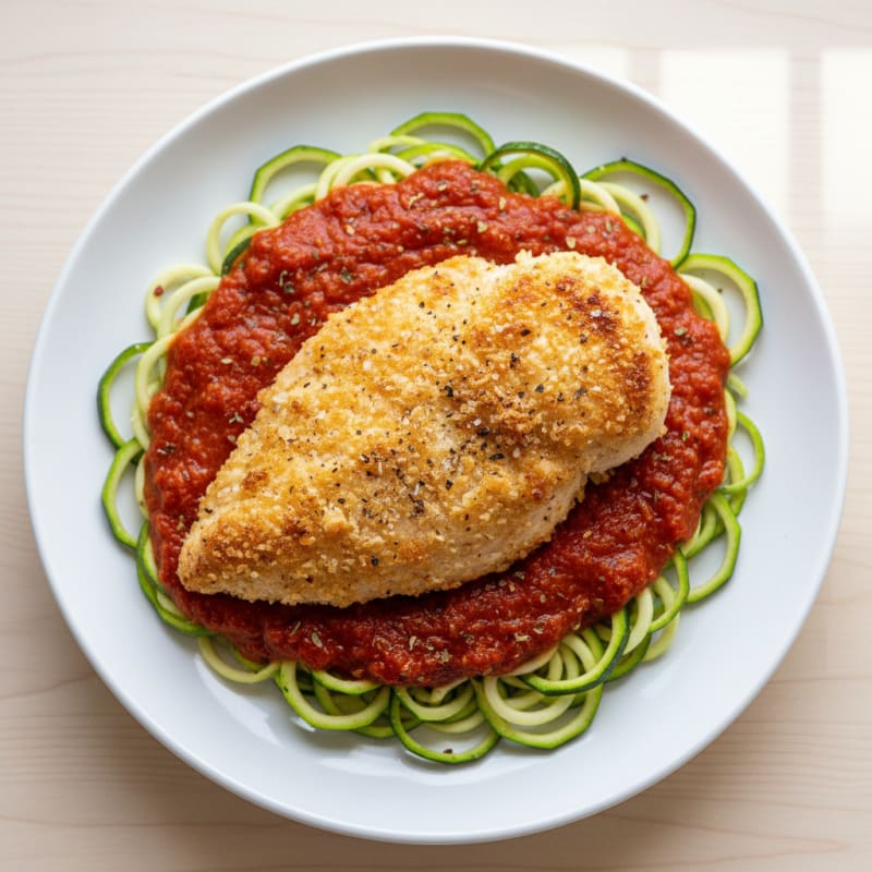 Parmesan-Crusted Chicken with Marinara Sauce