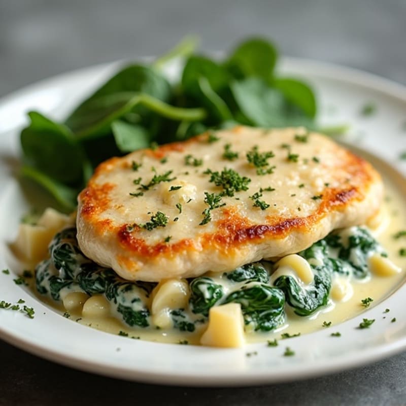 Chicken with Creamy Spinach Artichoke Bake