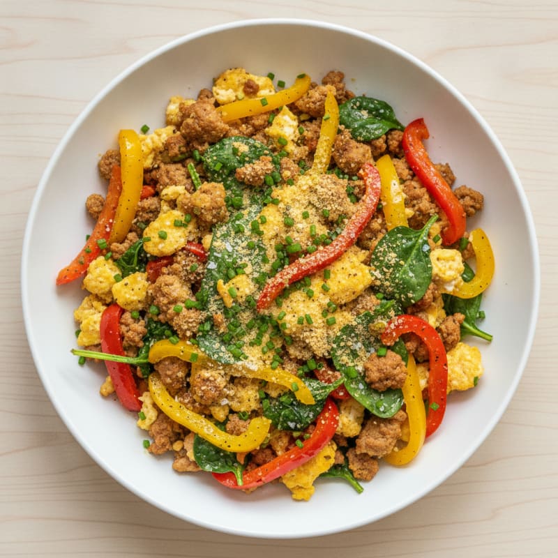 Savory Egg and Vegetable Breakfast Bowl