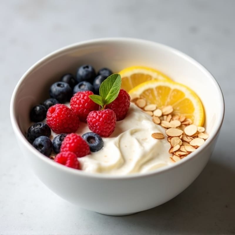 Creamy Lemon Berry Protein Bowl