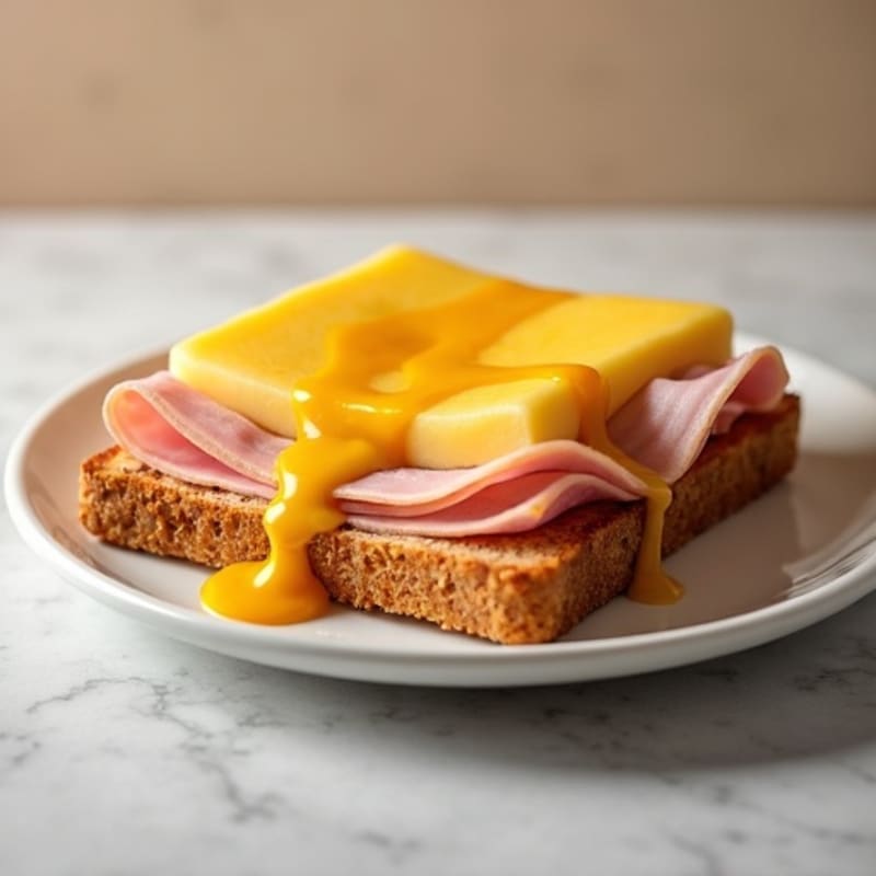 Open-Face Honey Mustard Ham and Swiss Melt