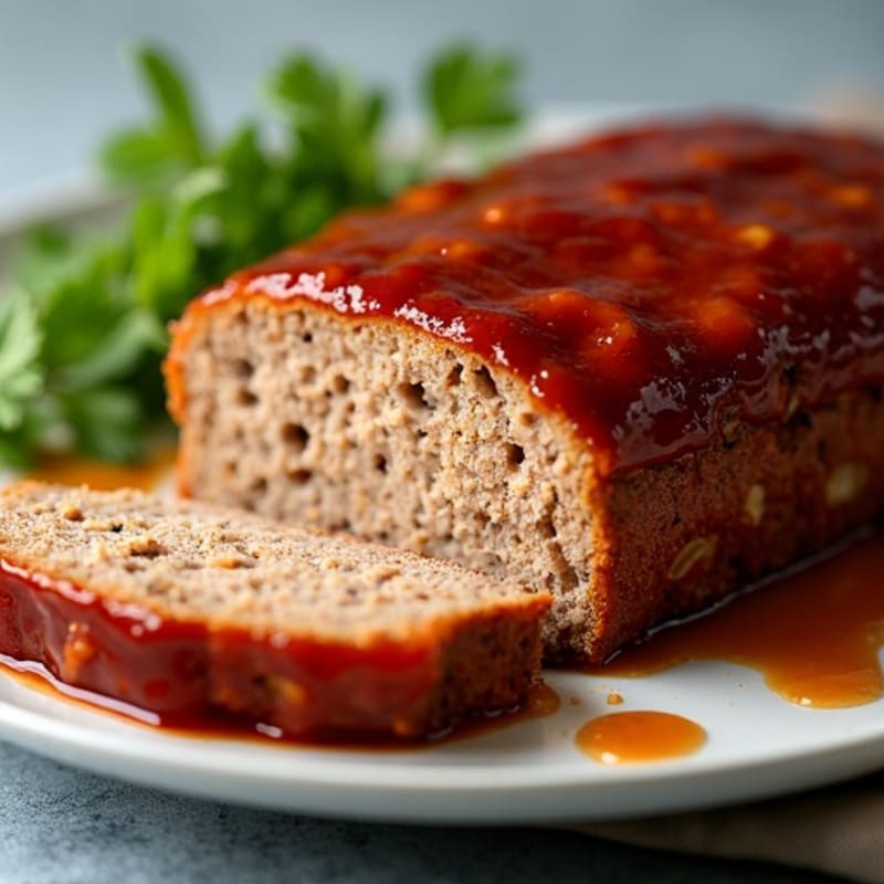 Smoky BBQ Glazed Turkey-Bacon Meatloaf