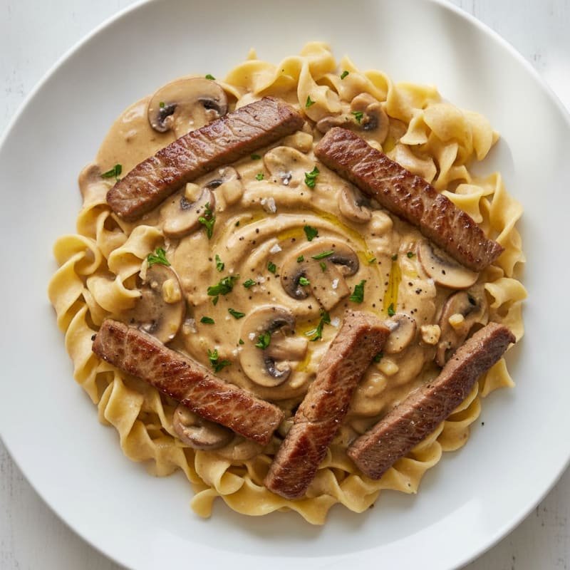 Classic Beef Stroganoff with Egg Noodles
