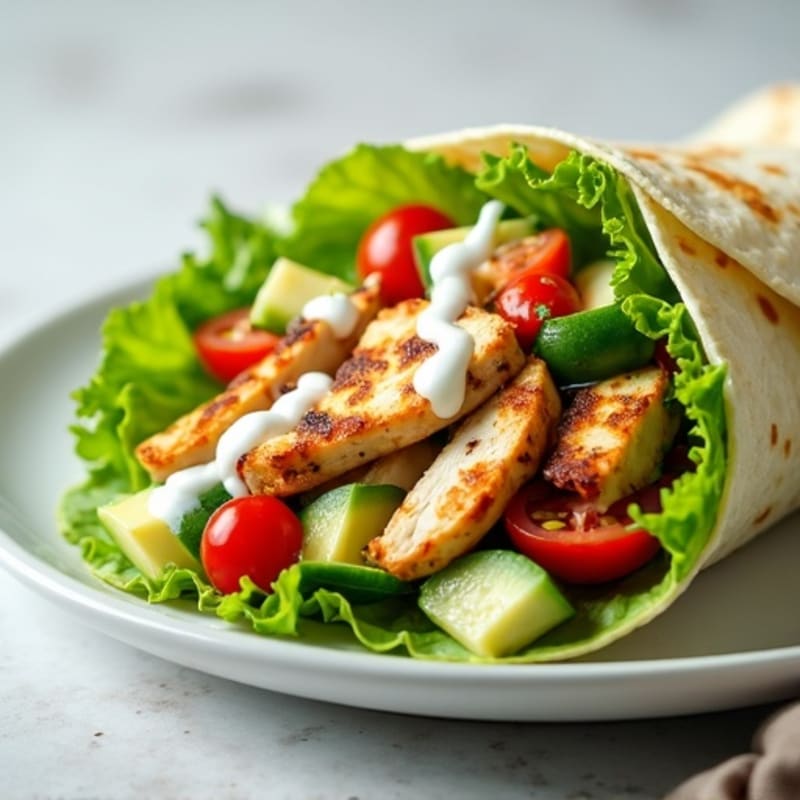 Grilled Chicken Fresh Veggie Crispy Lettuce Wraps