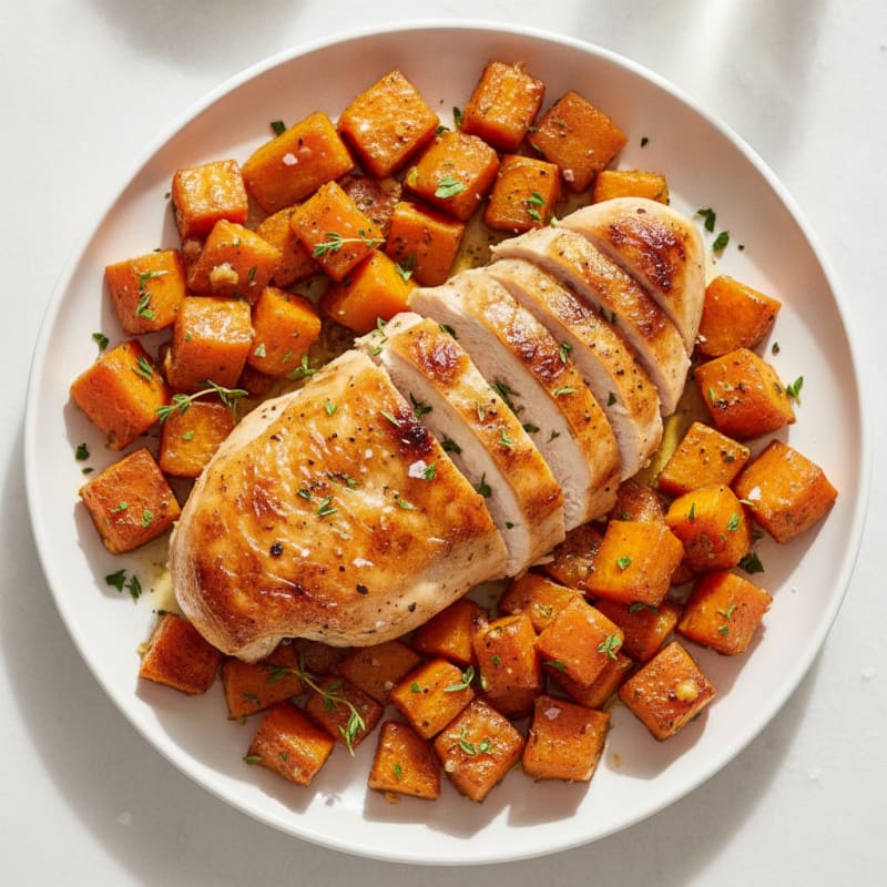 Garlic Herb Roasted Chicken with Root Vegetables