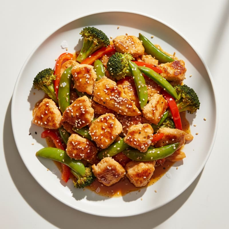 Crispy Sesame-Ginger Chicken Stir-Fry