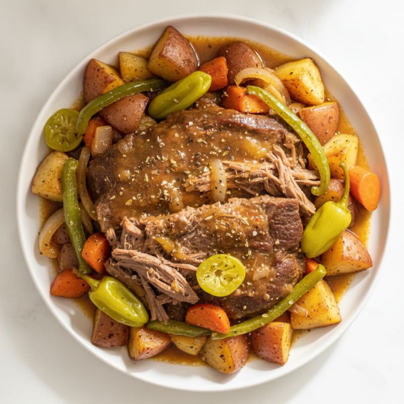 Slow Cooker Pepperoncini Beef Chuck Roast