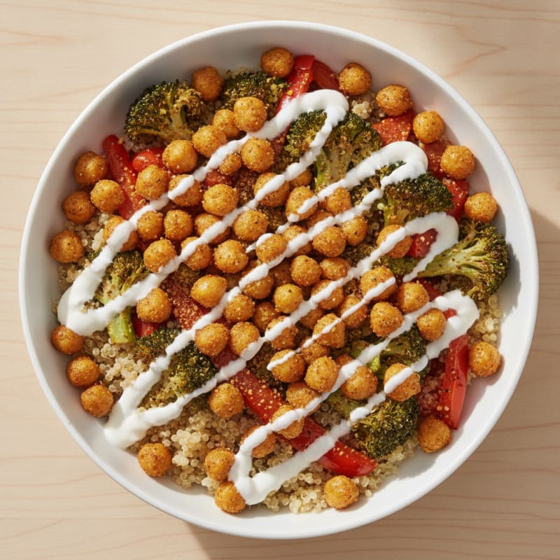 Roasted Vegetable and Chickpea Bowl