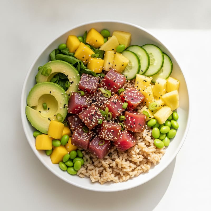 Ahi Tuna Poke Bowl with Tropical Salsa