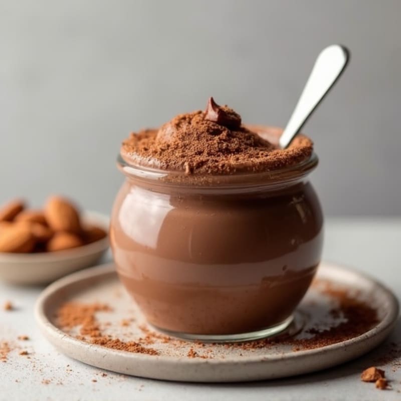 Silky Chocolate Protein Pudding with Almond Butter
