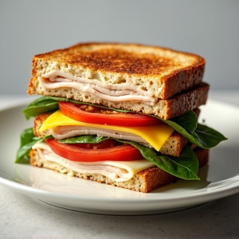 Stacked Turkey and Veggie Melt