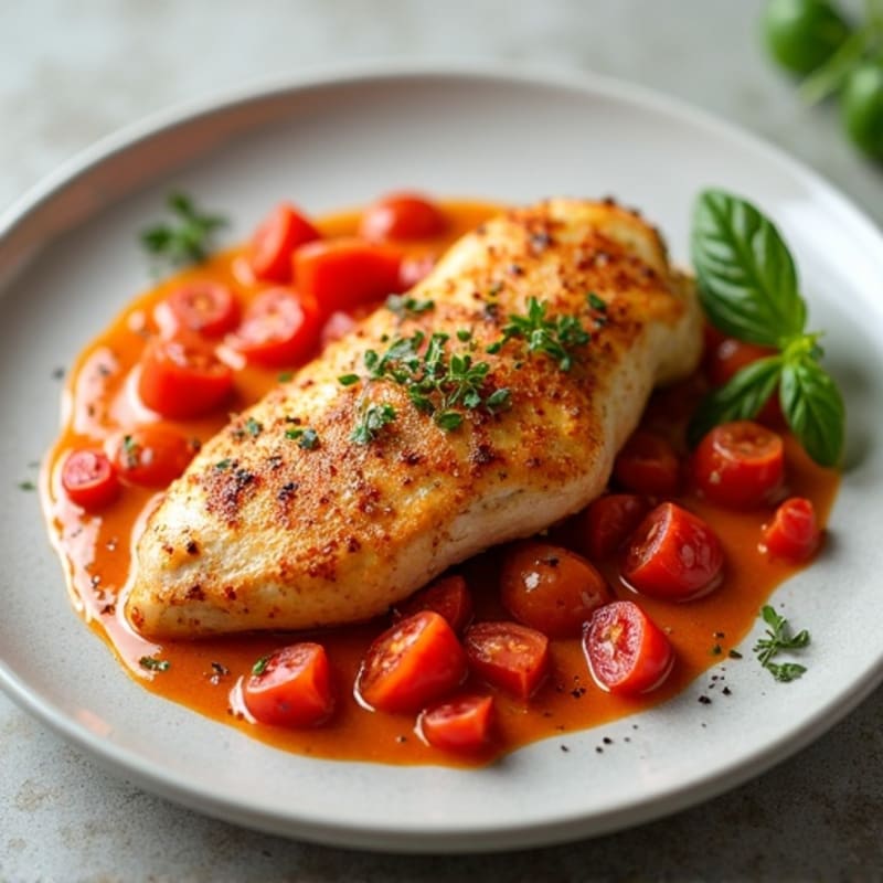 Spiced Roasted Chicken with Creamy Tomato Sauce