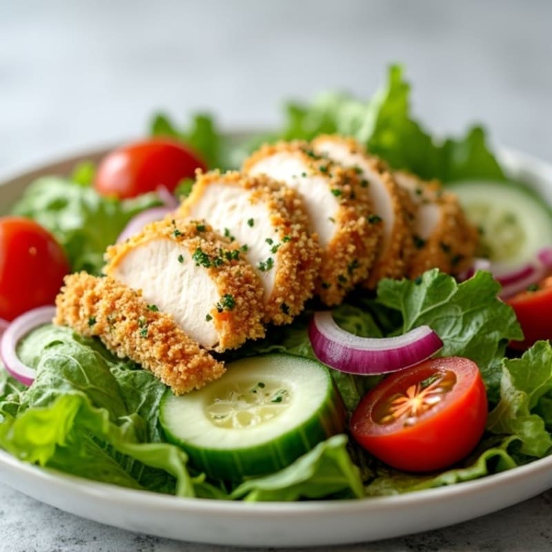 Crispy Chicken Salad with Creamy Herb Dressing