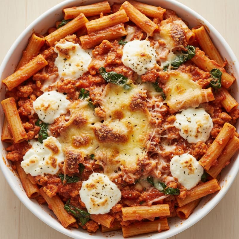 Classic Baked Ziti with Ricotta
