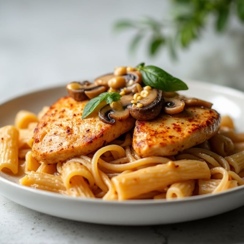 Creamy Paprika Chicken and Mushroom Pasta