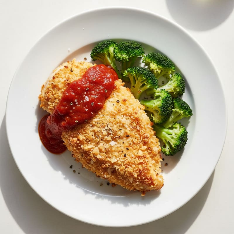 Parmesan-Crusted Chicken with Marinara
