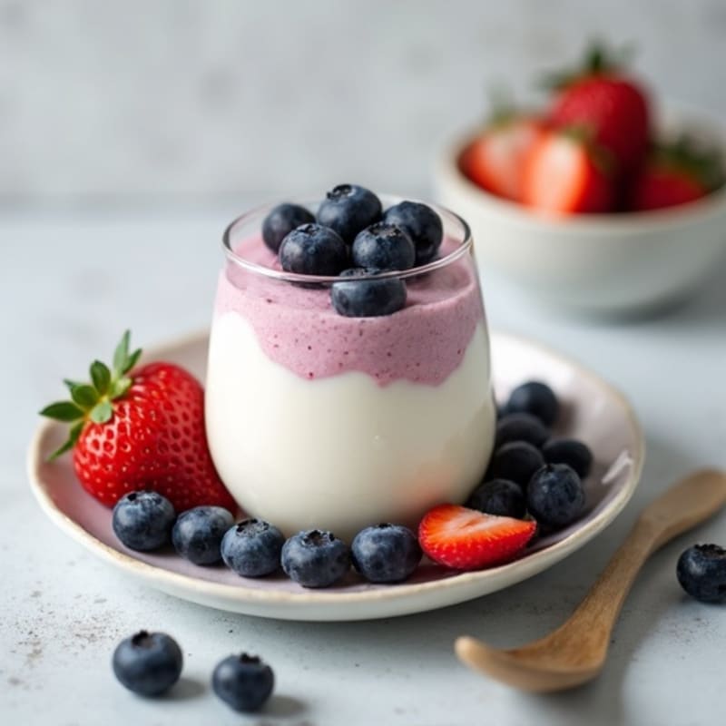 Creamy Cottage Cheese Protein Mousse with Berries