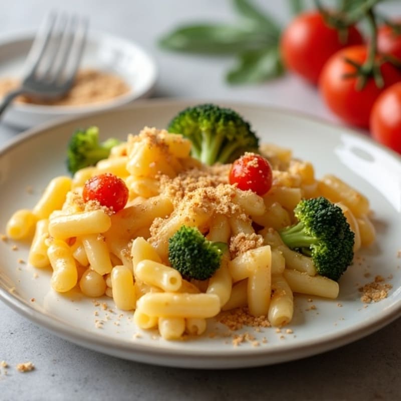 Healthy Baked Mac and Cheese with Roasted Veggies