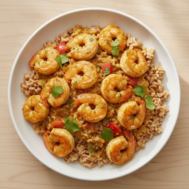 Curried Shrimp with Coconut Rice