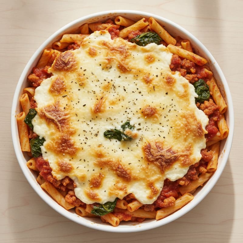 Classic Baked Ziti with Ricotta