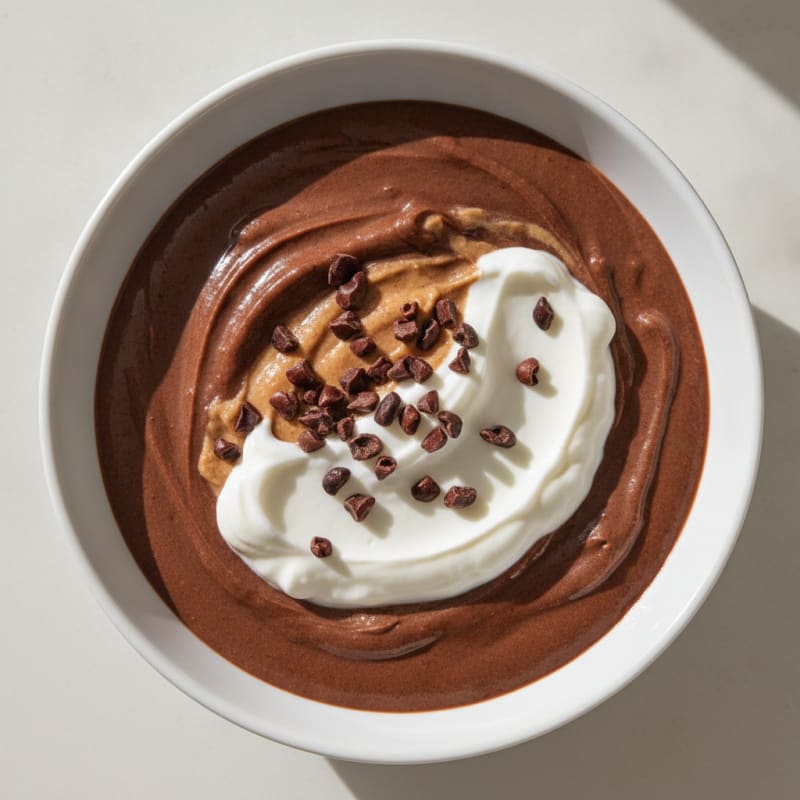 Silky Chocolate Protein Pudding with Greek Yogurt