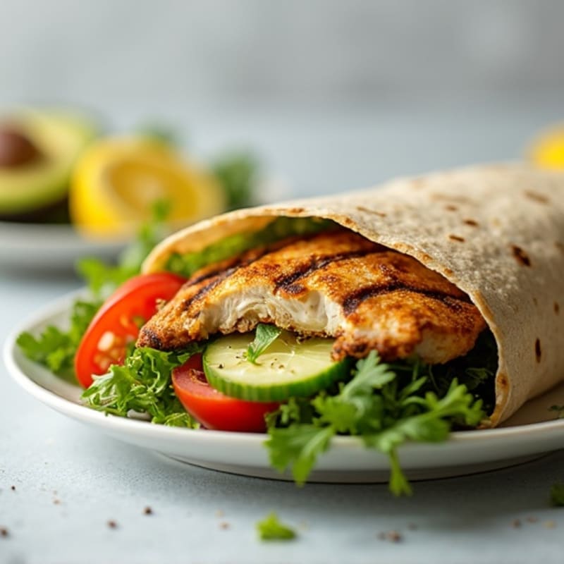 Herb-Grilled Chicken and Fresh Veggie Wrap