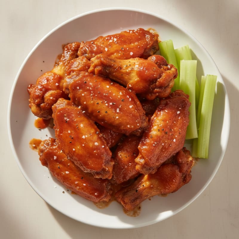 Spicy BBQ Glazed Chicken Wings