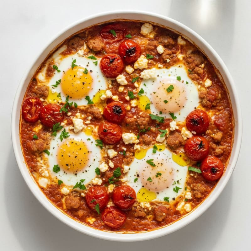 Baked Eggs with Roasted Tomatoes