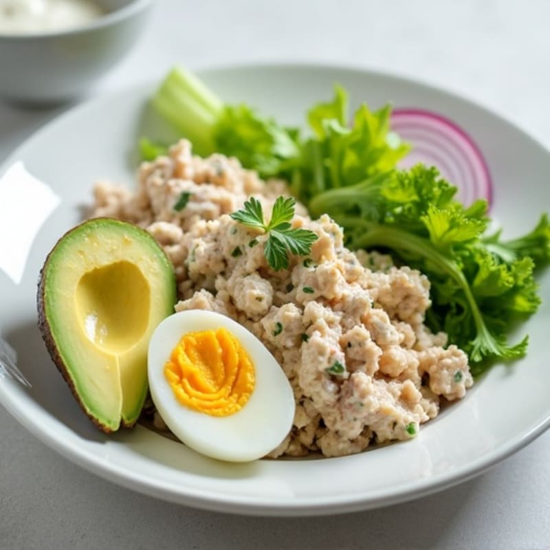 High-Protein Creamy Tuna Salad with Crisp Celery
