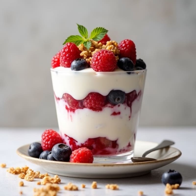 Creamy Paneer and Berry Yogurt Parfait