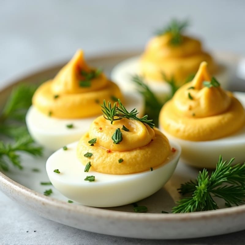 Creamy Greek Yogurt Deviled Eggs with Fresh Herbs