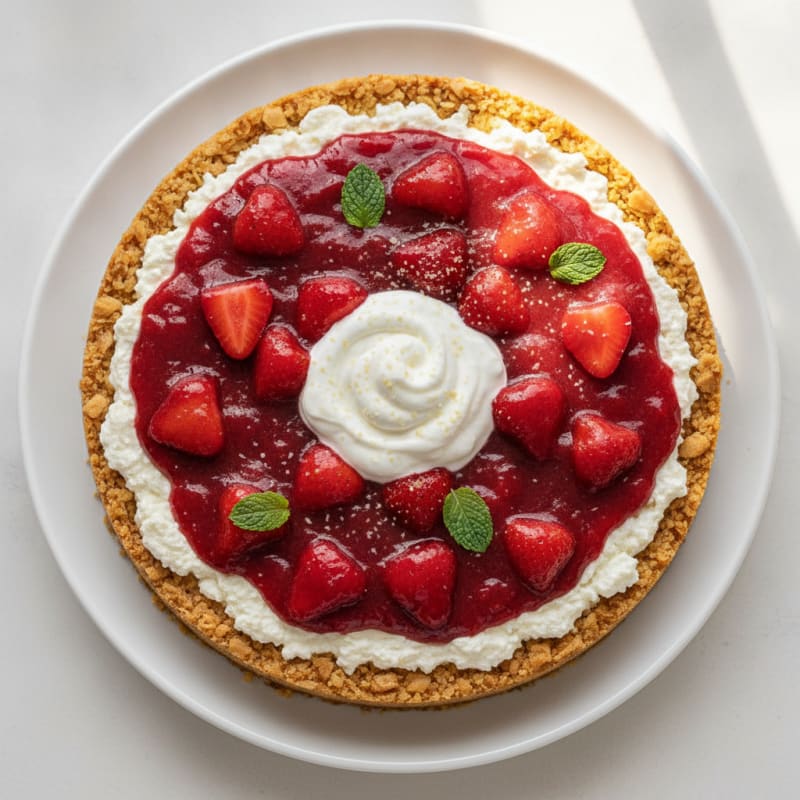 Strawberry Protein Cheesecake with Greek Yogurt