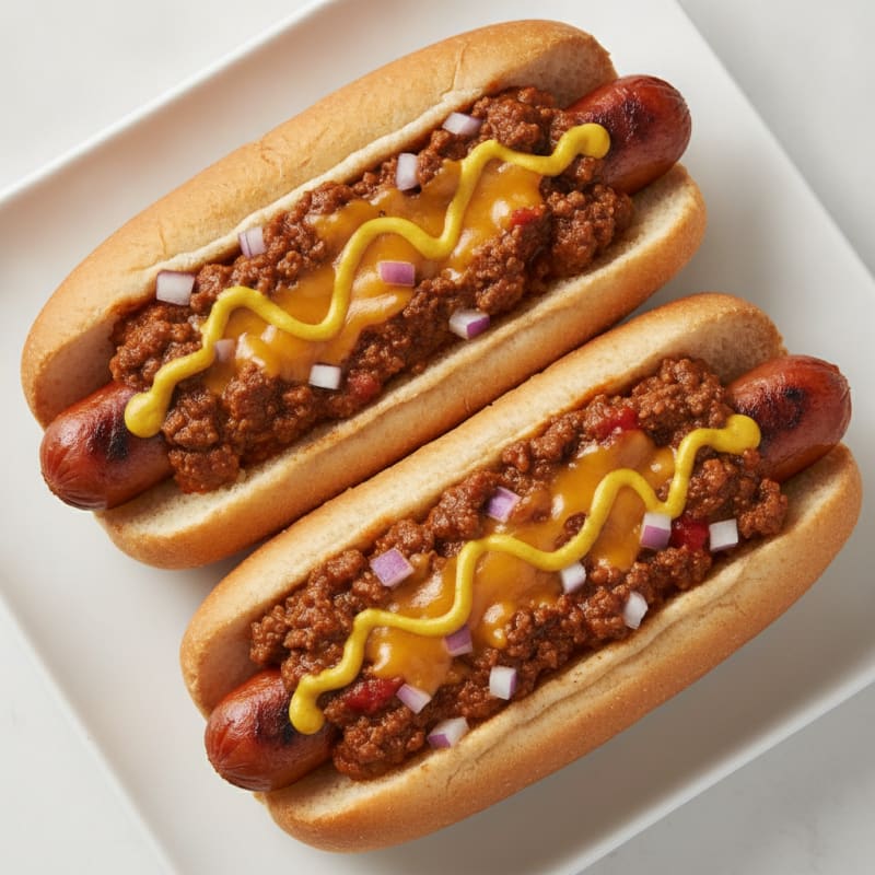 Classic Chili Cheese Hot Dogs