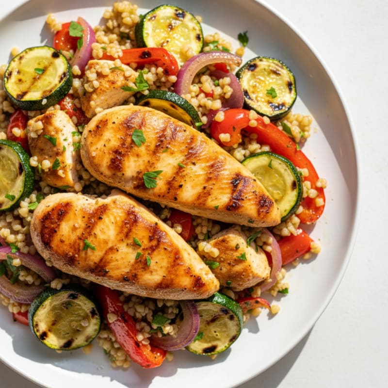 Grilled Vegetable and Bulgur Salad