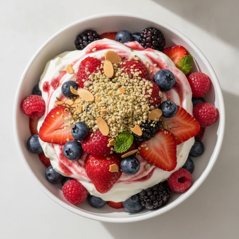 Creamy Greek Yogurt Protein Parfait with Berries