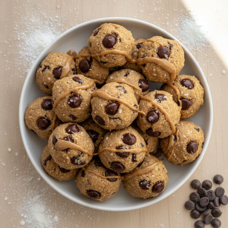 No-Bake Chocolate Chip Protein Cookie Dough Bites