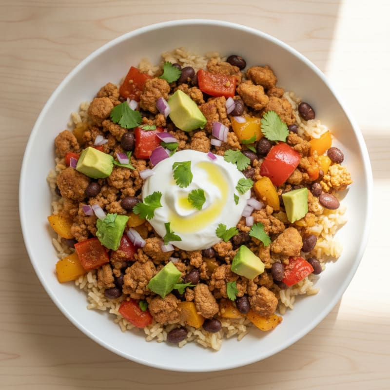 Ground Turkey One-Pan Taco Bowl