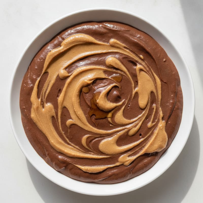 Silky Chocolate Protein Pudding with Peanut Butter Swirl