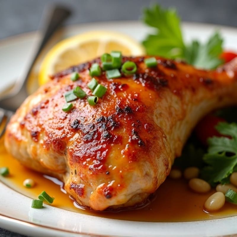 Crispy Roasted Honey-Garlic Chicken Thighs