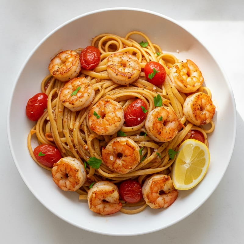 Spicy Calabrian Chili Shrimp Linguine