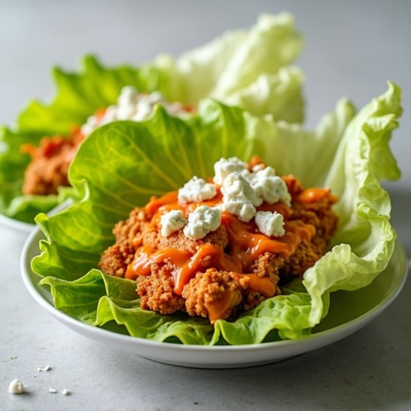 Crispy Buffalo Chicken Lettuce Wrap
