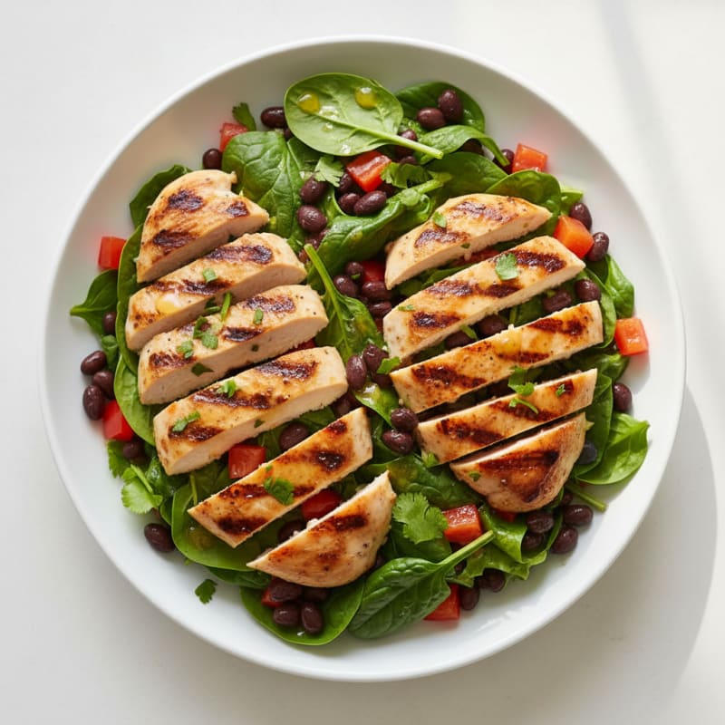 Grilled Chicken and Black Bean Salad with Citrus Vinaigrette